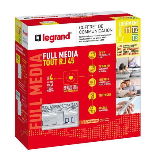 [LEG093078] Coffret De Communication Full Media Tout Rj45 Pour T1 À T3 N legrand 093078