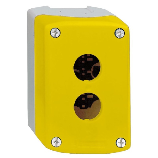 [SCHXALK02] Harmony boite - 2 trous - couvercle jaune - fond g XALK02