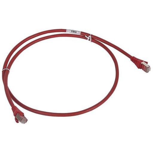 [LEG051855] Cordon Rj45/Rj45 Standard Cat6 F/Utp Lszh Rouge 2 M legrand 051855