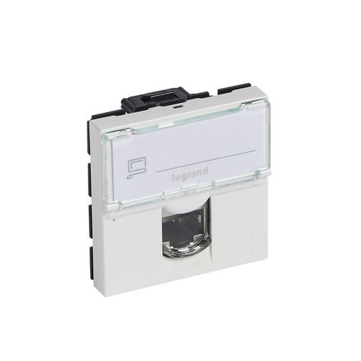 [LEG076554] Prise Rj45 Catégorie5E Utp Mosaic 2 Modules Blanc legrand 076554