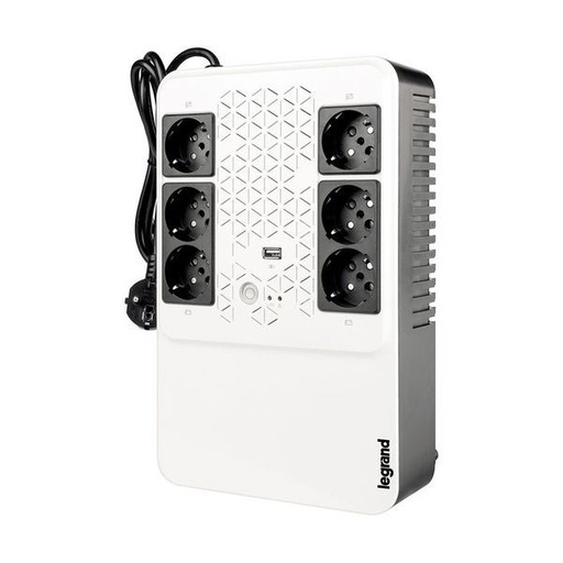 [LEG310083] Onduleur Keor Multiplug 6X2P+T + Disjoncteur 600Va 360W legrand 310083